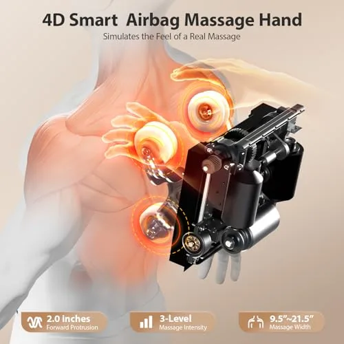 4D Smart Airbag Massage Hand simulating a real hand massage
